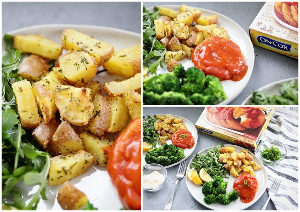 Garlic Parmesan Roasted Red Potatoes with On-Cor