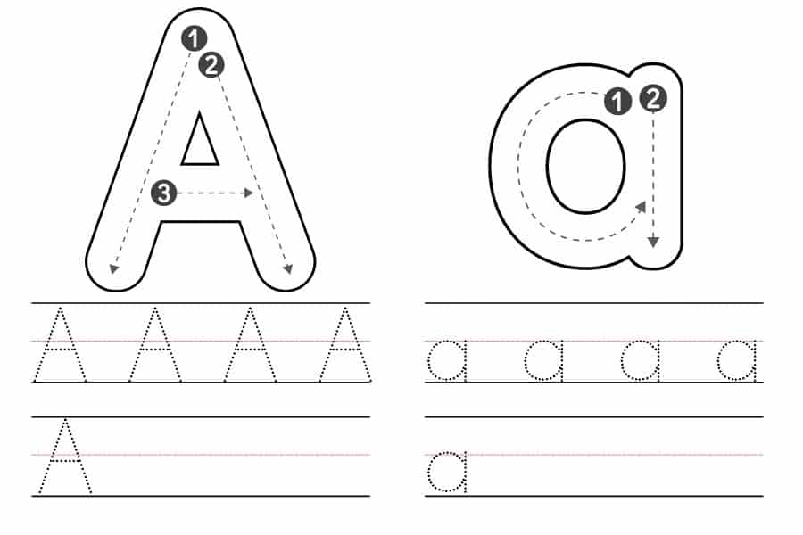 printable tracing alphabet letters