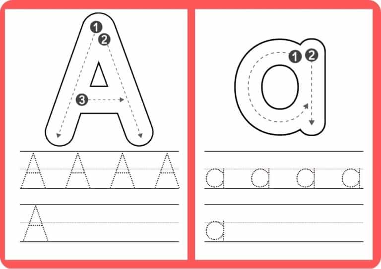 Printable Worksheets For Tracing Letters & Numbers