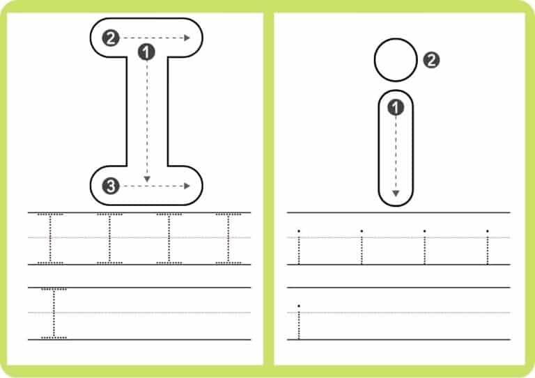 Printable Worksheets For Tracing Letters & Numbers