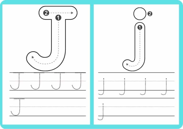 Printable Worksheets For Tracing Letters & Numbers