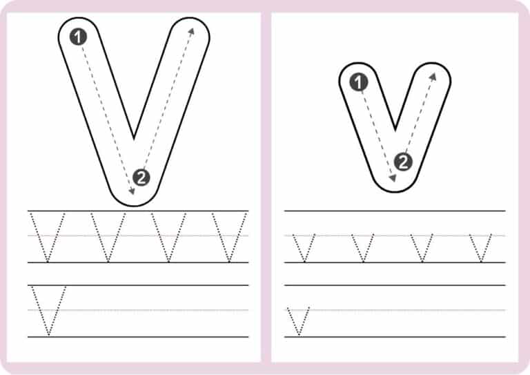 Printable Worksheets For Tracing Letters & Numbers