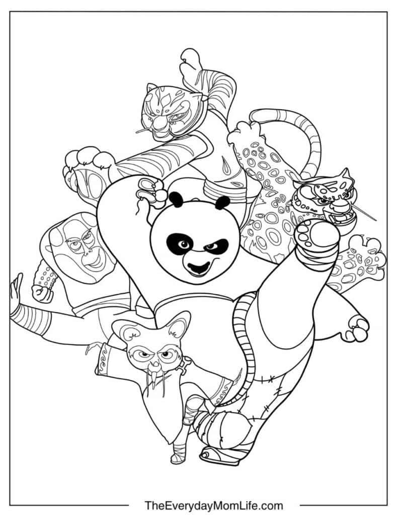 Kung Fu Panda Coloring Page