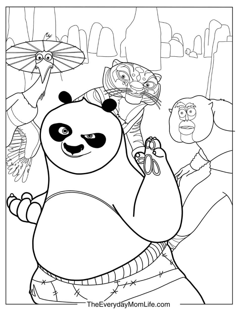 30 Free Printable Kung Fu Panda Coloring Pages