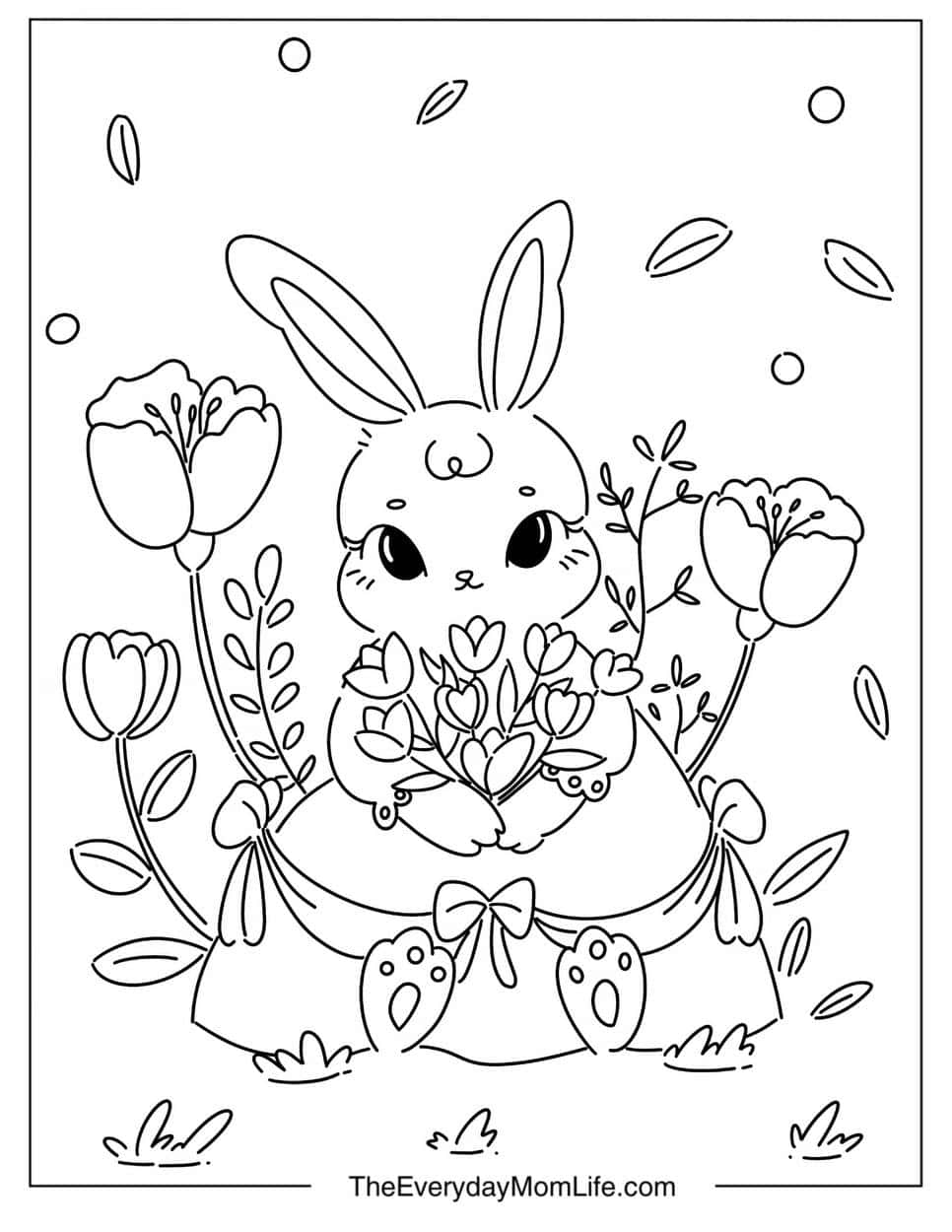 Bunny Coloring Pages for Kids (Free PDF)