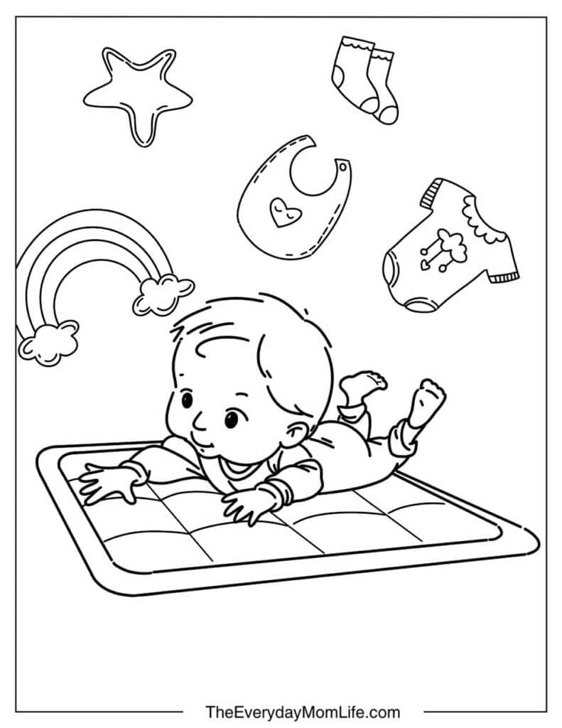 Baby Playing on a Playmat