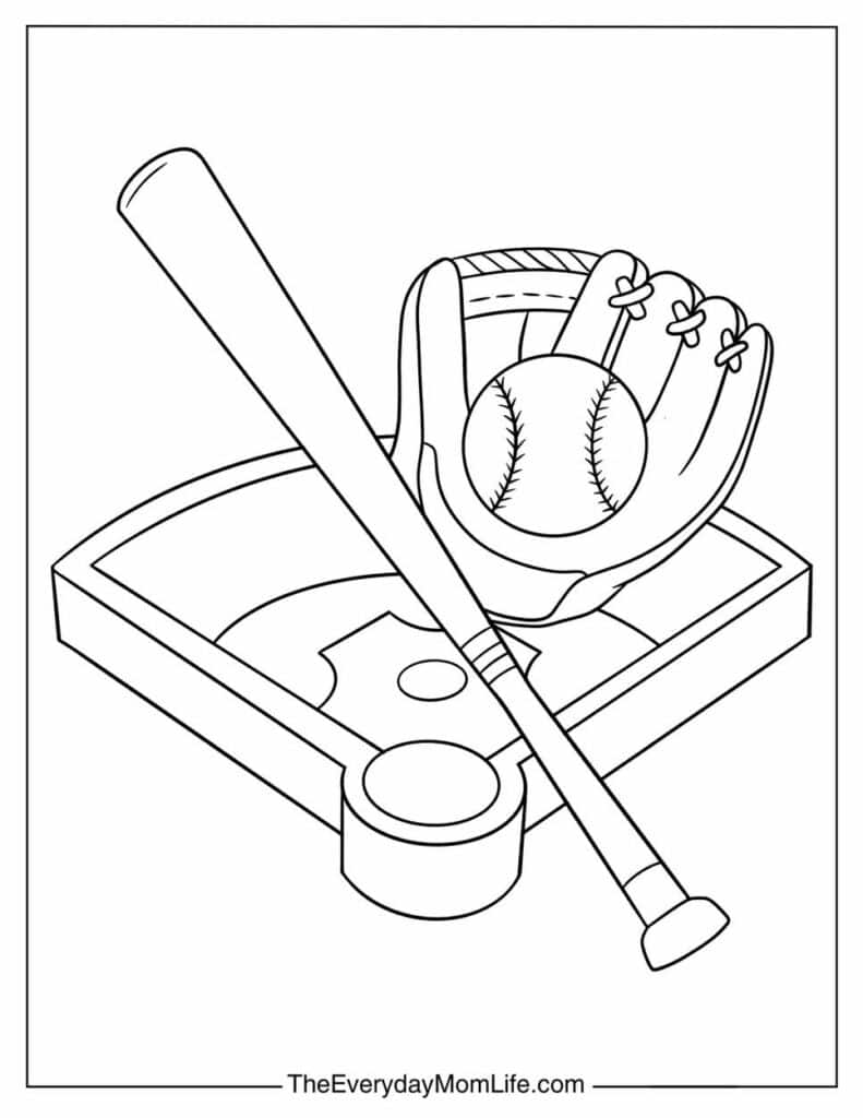 Baseball Bat, Ball, and Glove