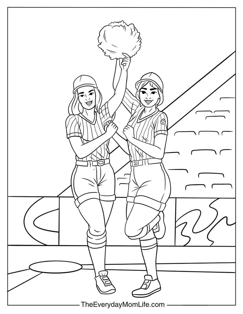 PDF Printable Baseball Coloring Pages - The Everyday Mom Life