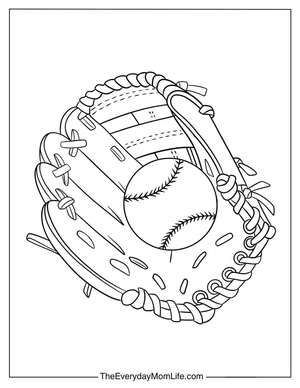 PDF Printable Baseball Coloring Pages - The Everyday Mom Life