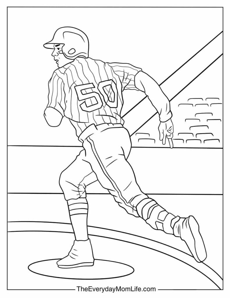 Baseball Player Running