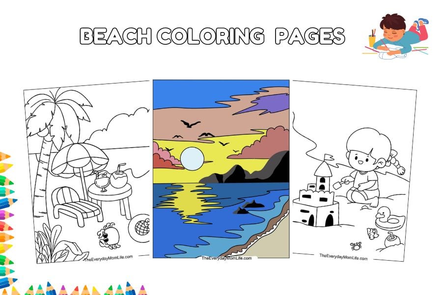 Beach Coloring Pages