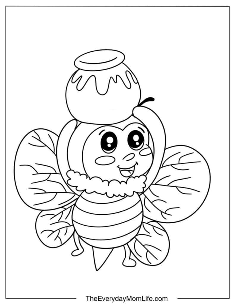 Bee with Honey Pot