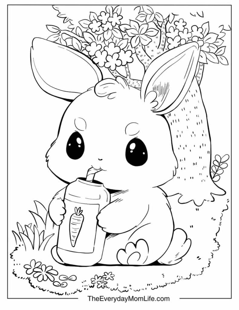 Bunny Drinking