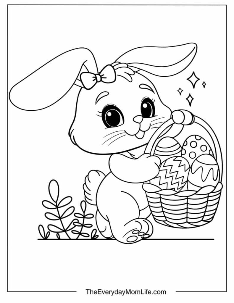 Bunny with Easter Egg Basket