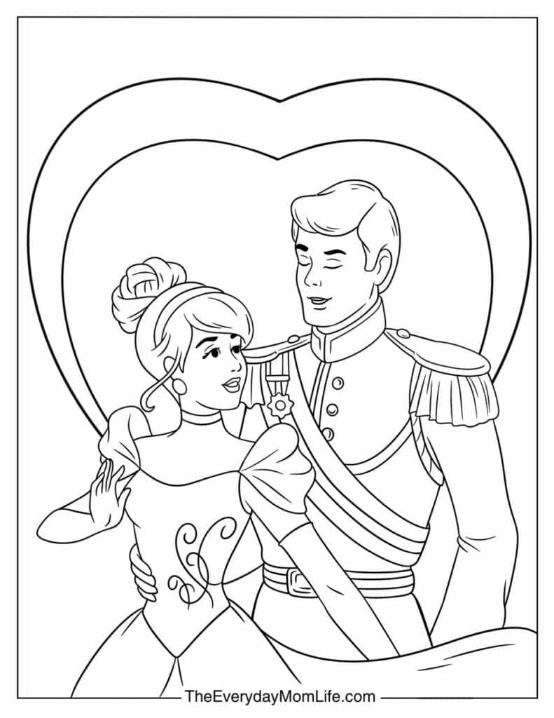 Cinderella and Prince Charming in Love