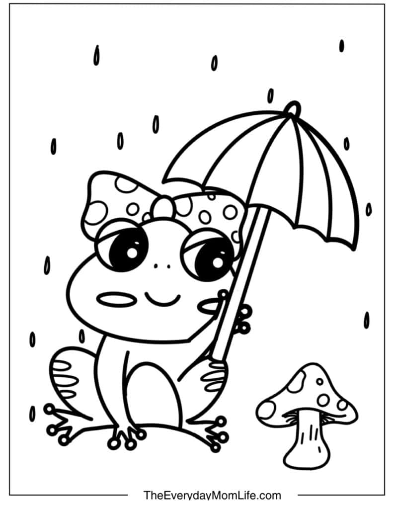 Cute Frog and Mushroom