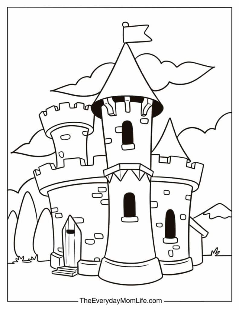 Disney Castle Coloring Page