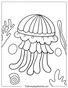 PDF Printable Jellyfish Coloring Pages - The Everyday Mom Life