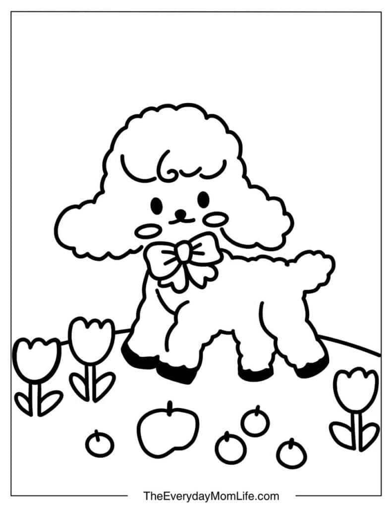 Easy Sheep Coloring Page