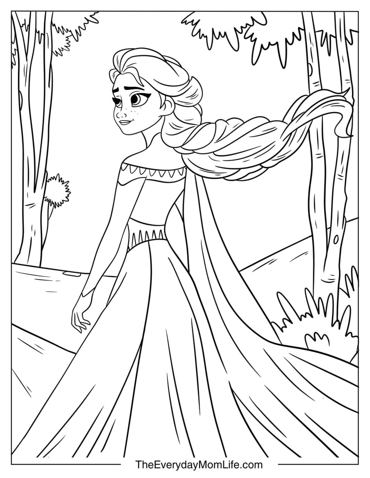 35 PDF Printable Elsa Coloring Pages - The Everyday Mom Life