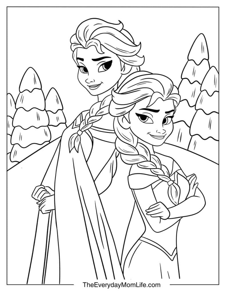 Elsa and Anna Back to Back