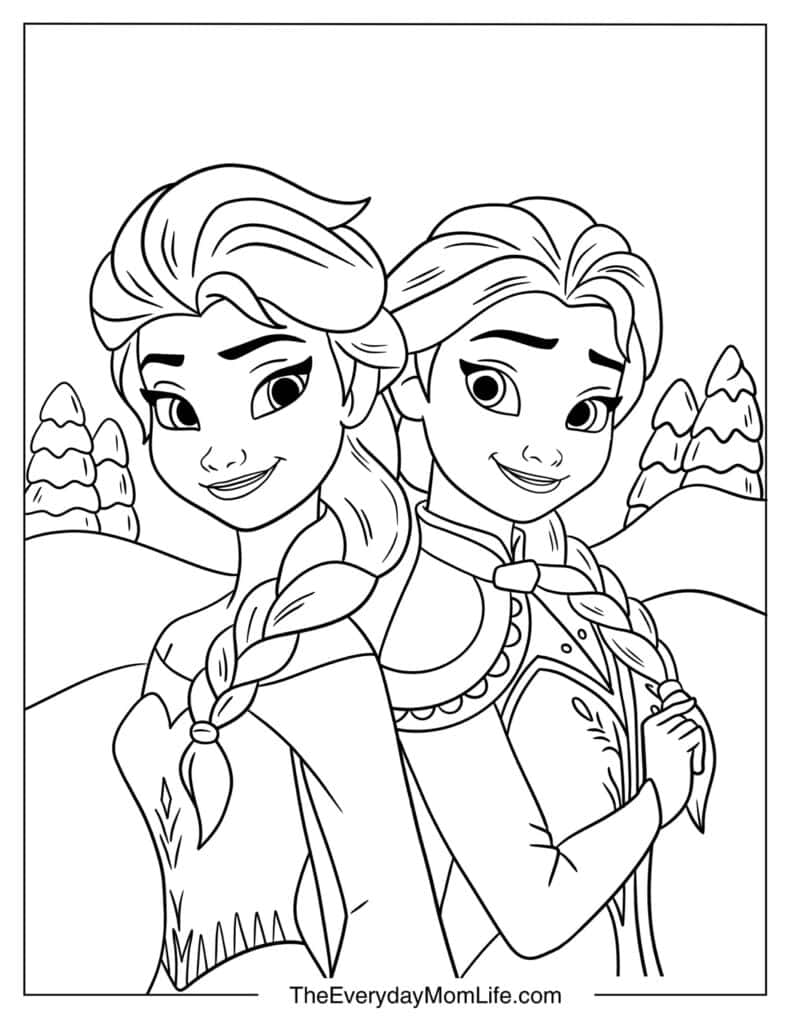 Elsa and Anna Beautiful Portrait