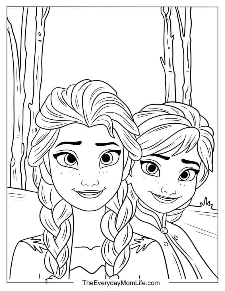 Elsa and Anna Close Up