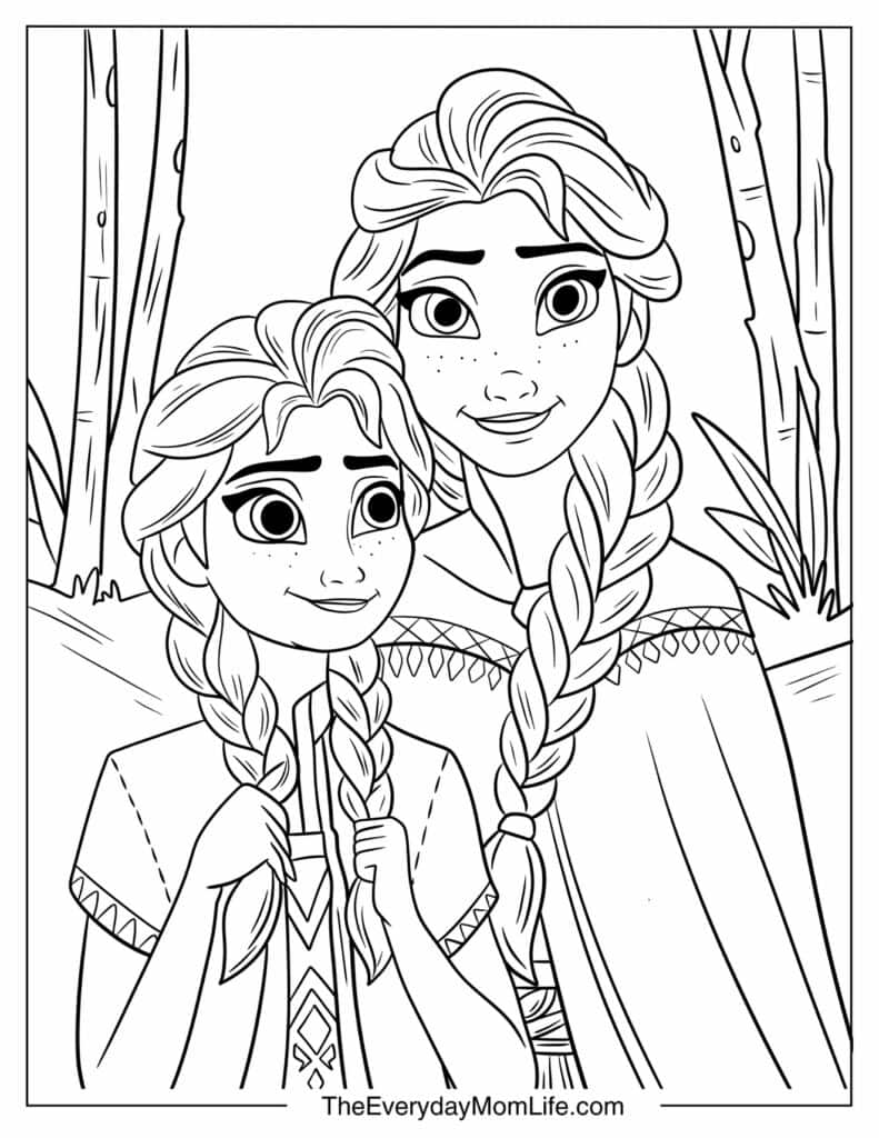 Elsa and Anna Front View