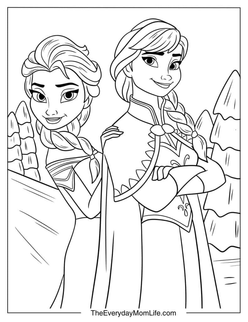 Elsa and Anna Two Sisters