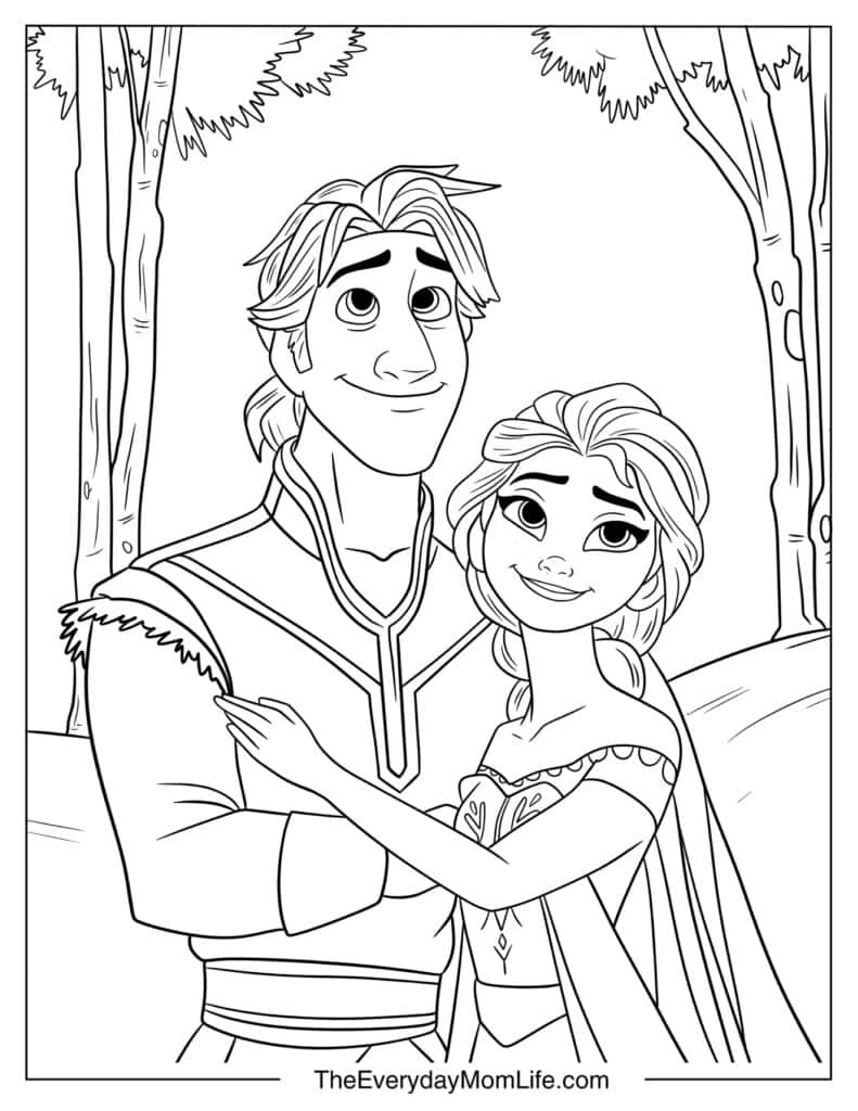 Elsa and Kristoff Loving Moment