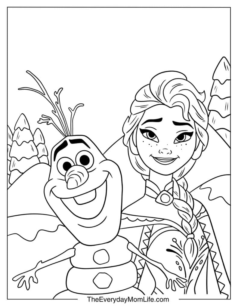 Elsa and Olaf Happy Face