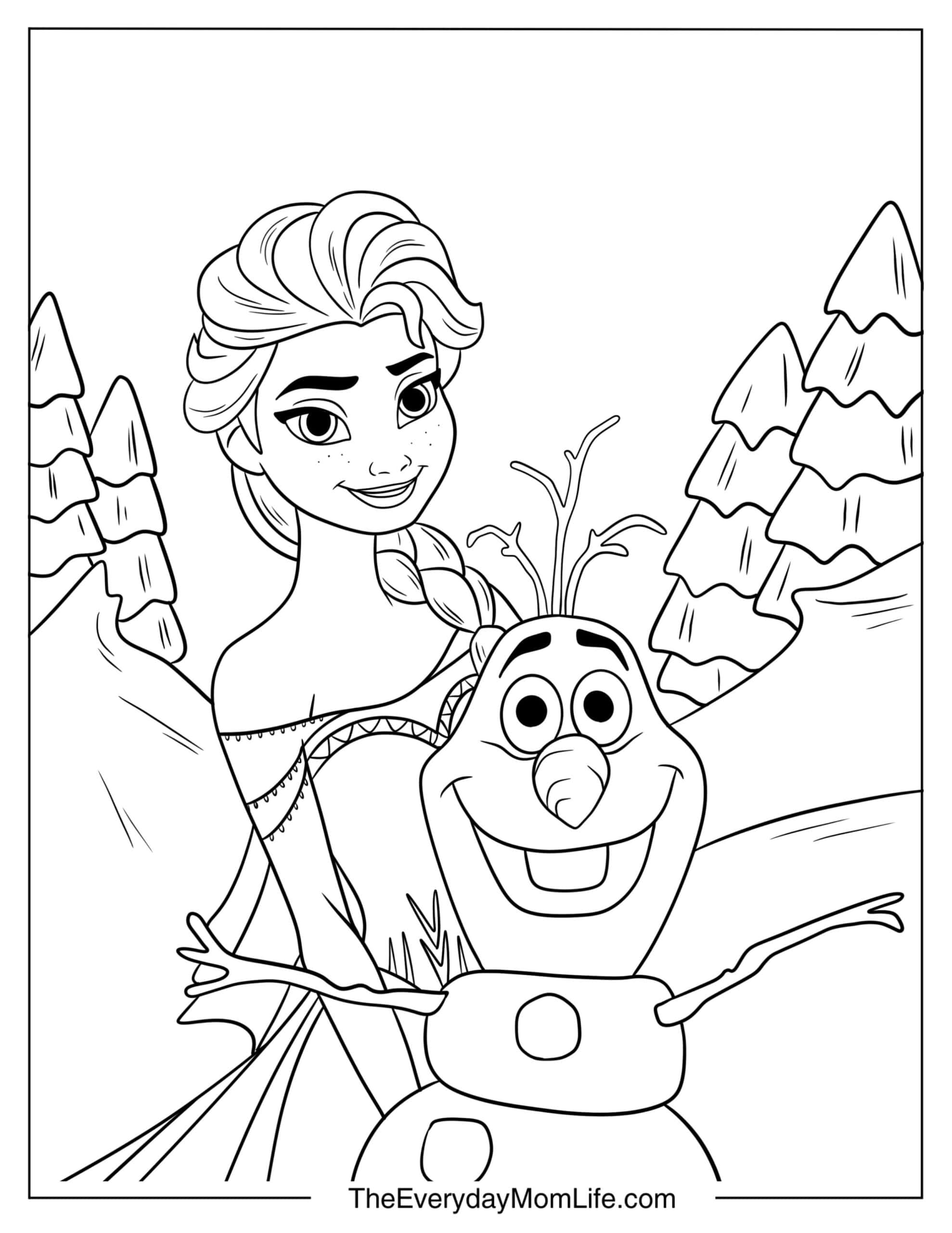 35 PDF Printable Elsa Coloring Pages - The Everyday Mom Life