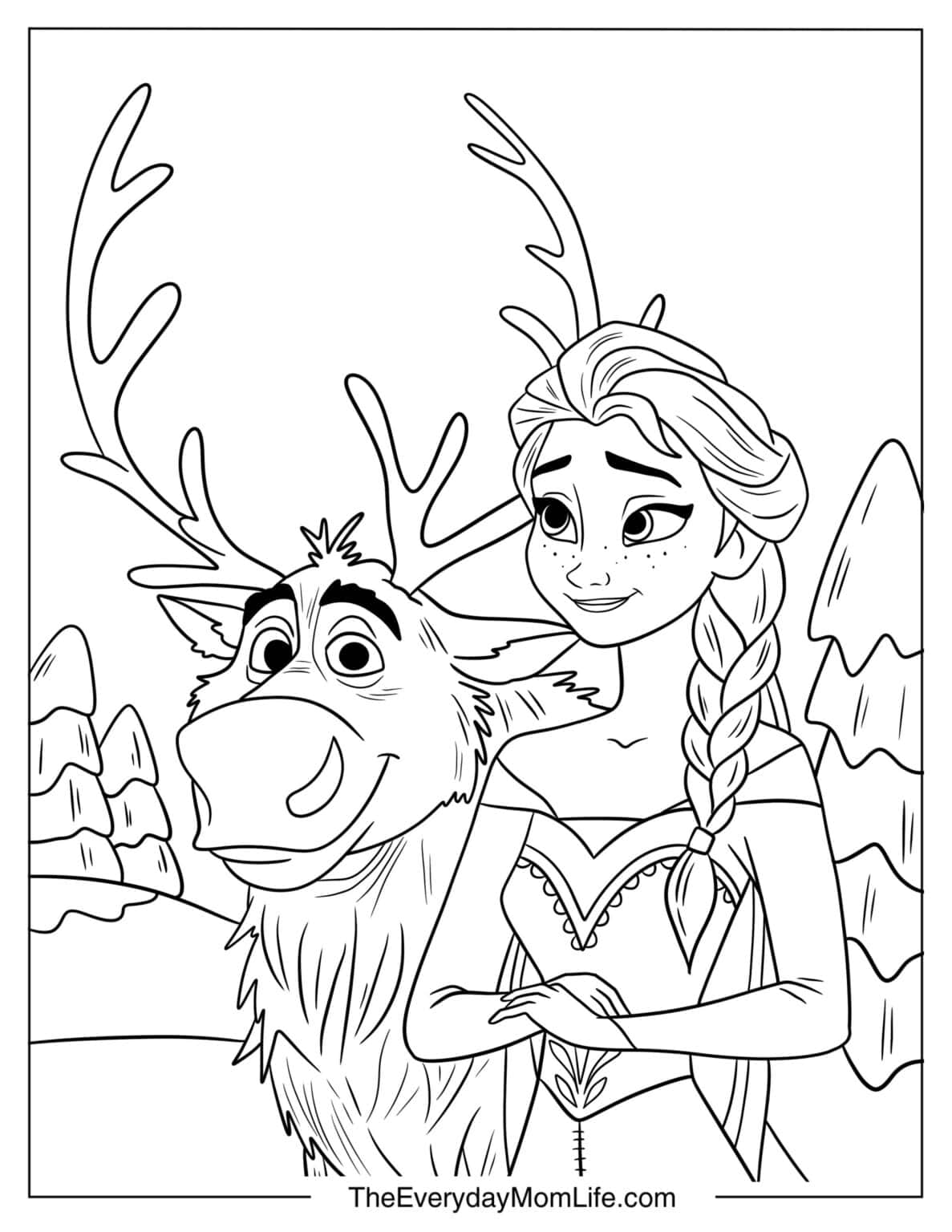 35 PDF Printable Elsa Coloring Pages - The Everyday Mom Life