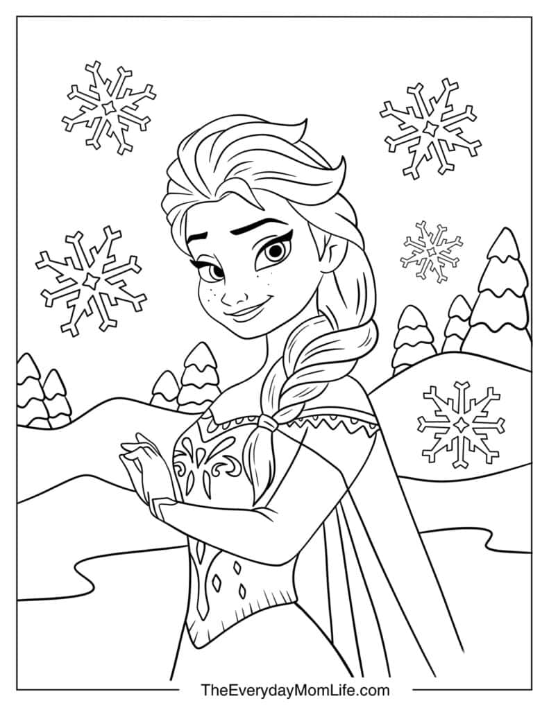 Elsa with Snowflakes