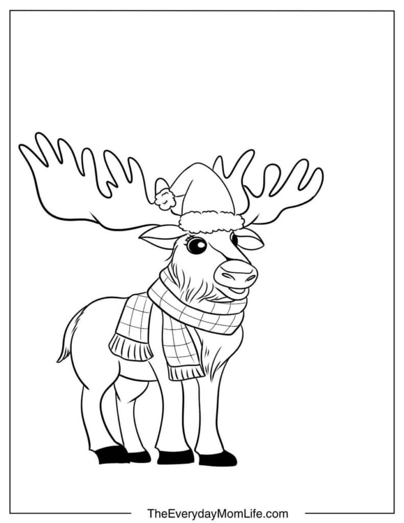 Festive Christmas Moose