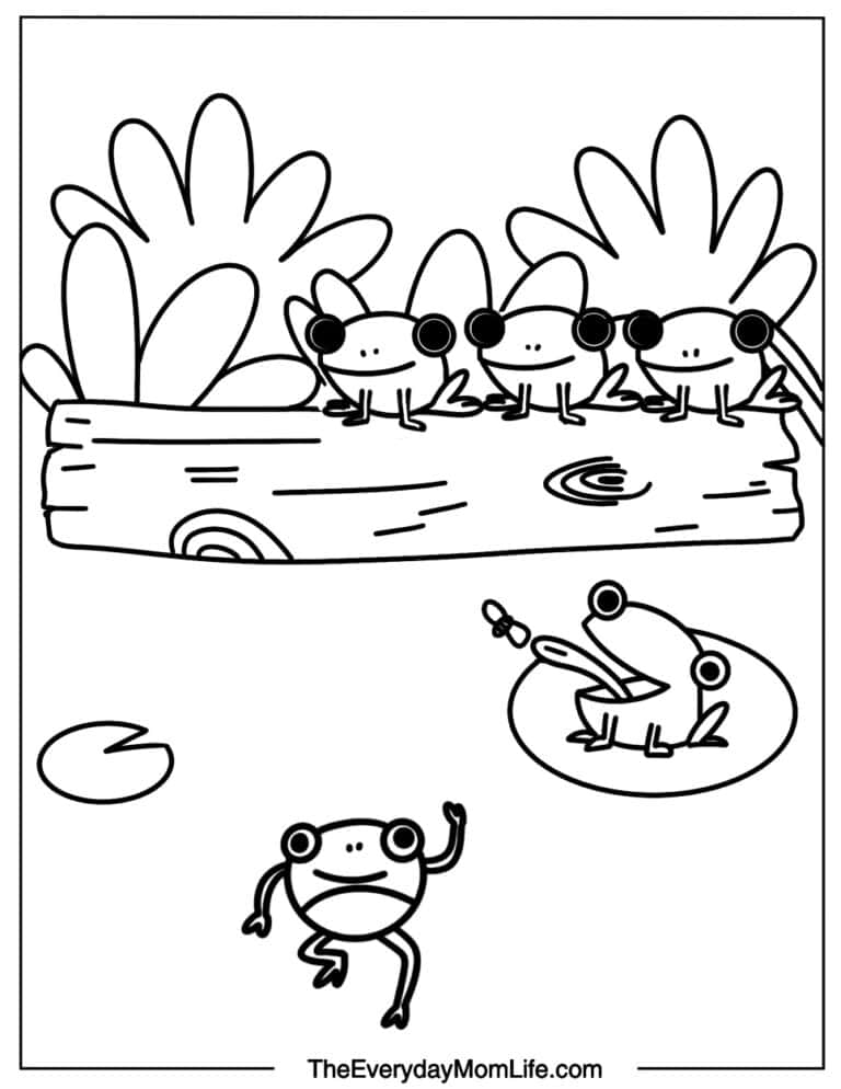 36 PDF Printable Frog Coloring Pages - The Everyday Mom Life