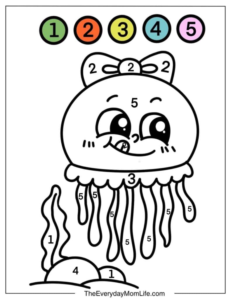 Jellyfish Color by Number