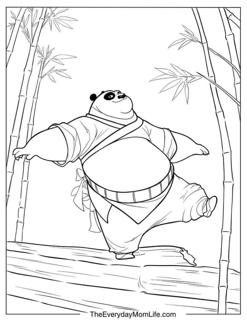 Kung Fu Panda in the Bamboo Forest