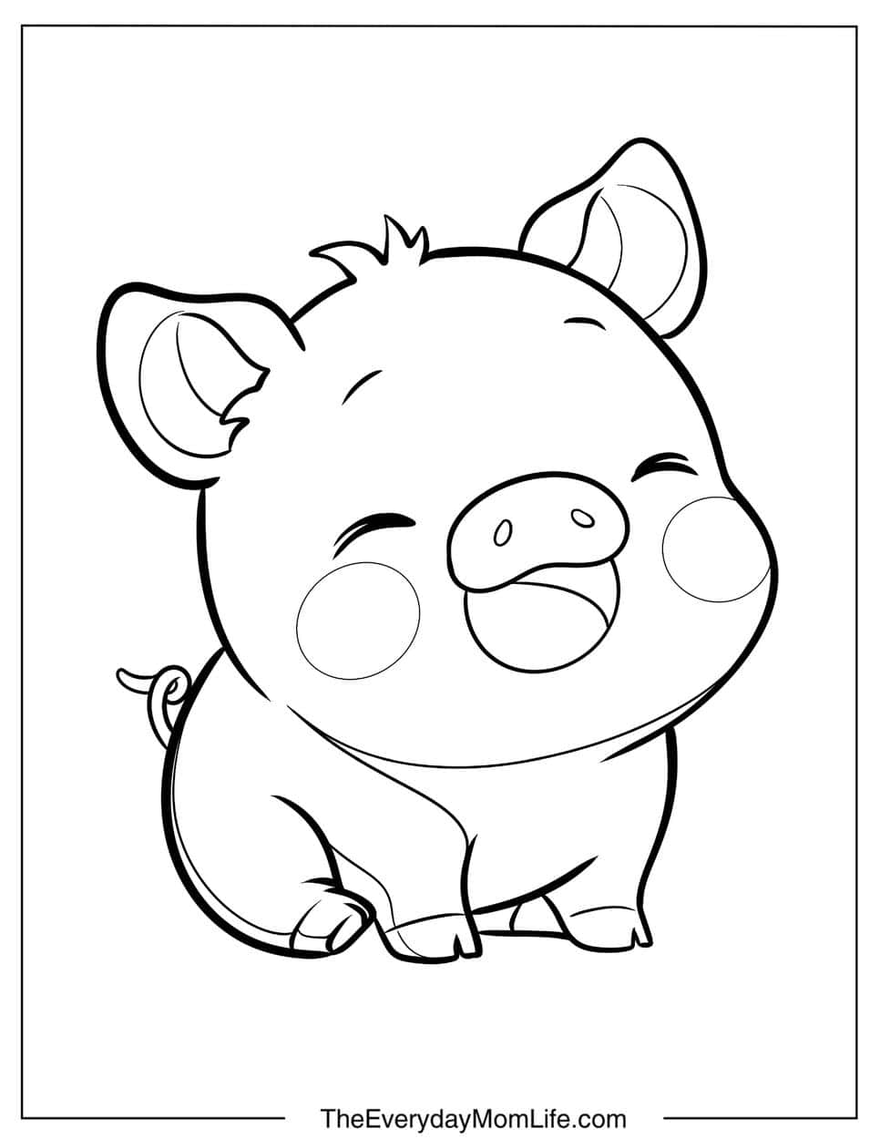 Pig Coloring Pages for Kids (Free PDF)