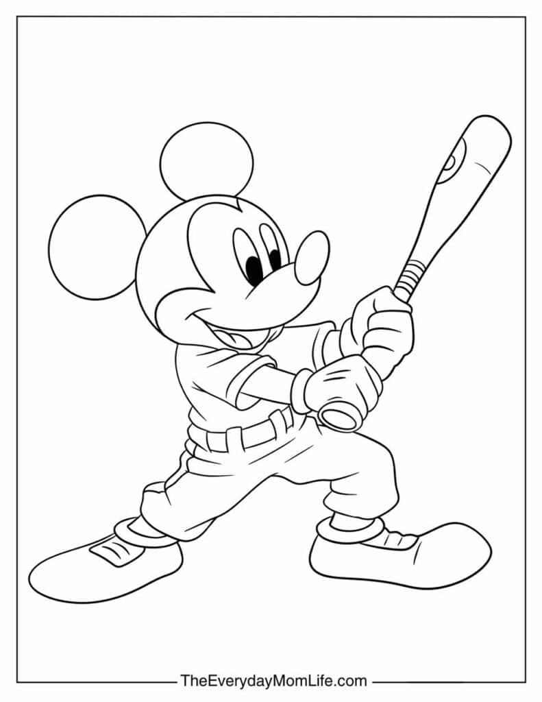 Mickey Mouse Ready to Hit