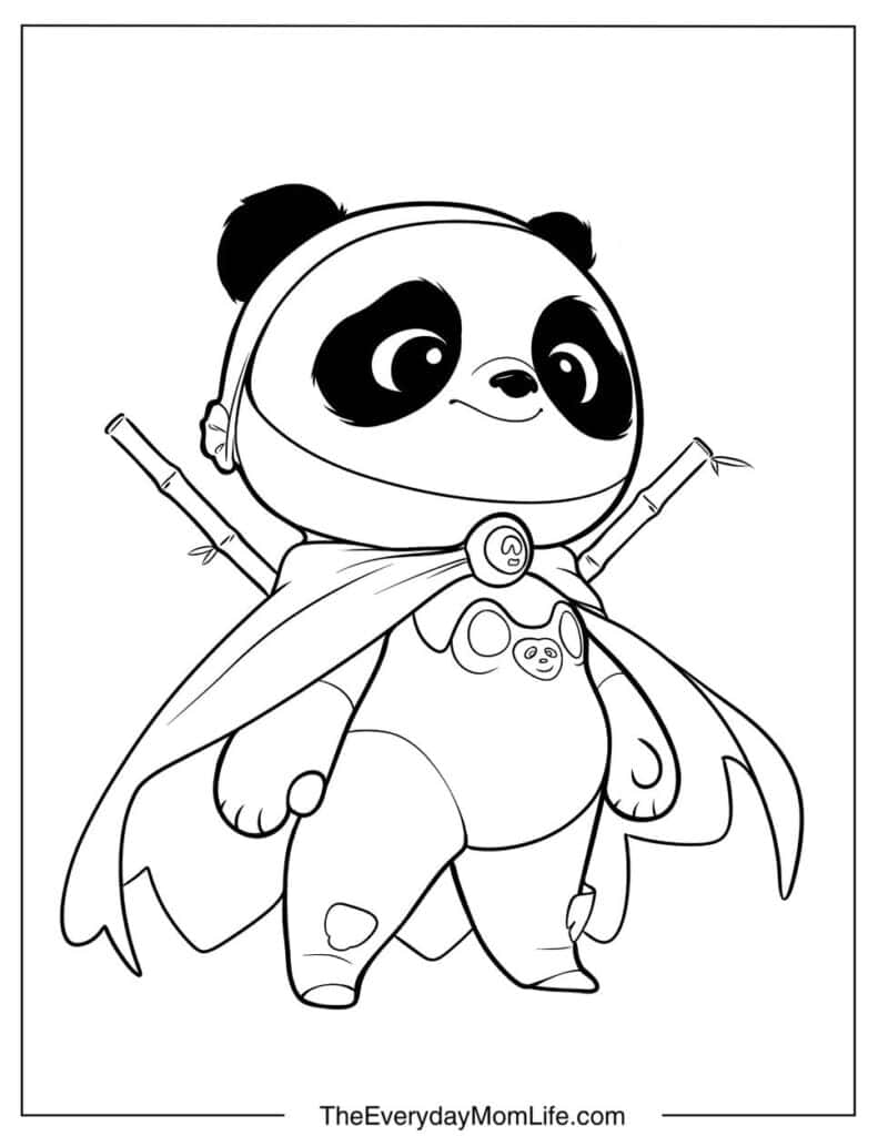 Panda Hero with a Cape