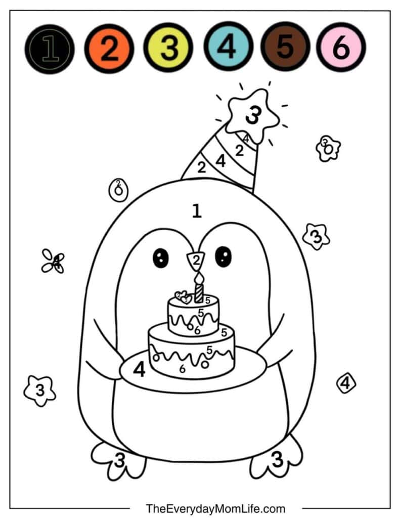 Penguin Coloring by Number