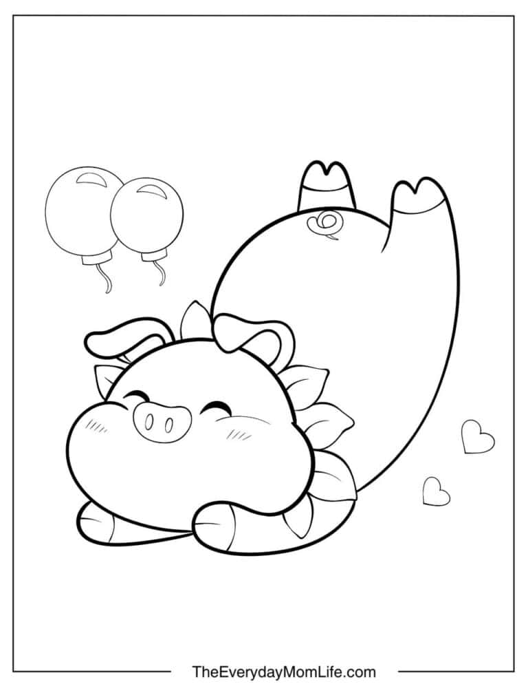 Pig Coloring Pages for Kids (Free PDF)