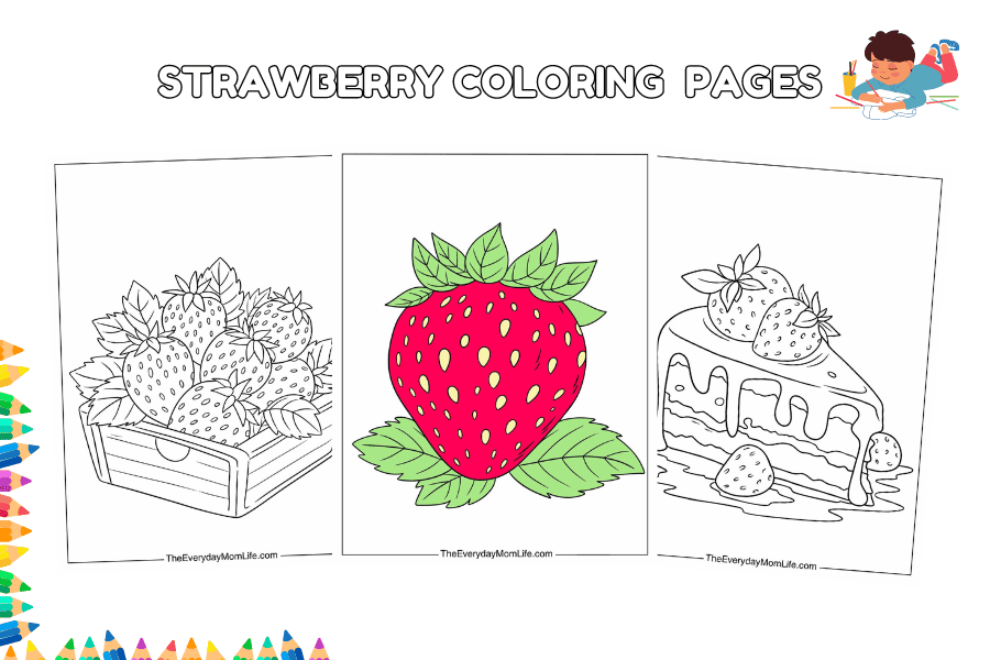 Strawberry Coloring Pages