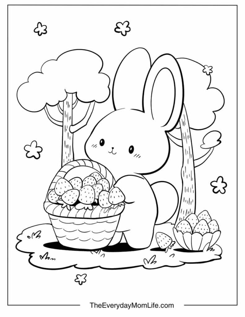 Strawberry Picking Bunny