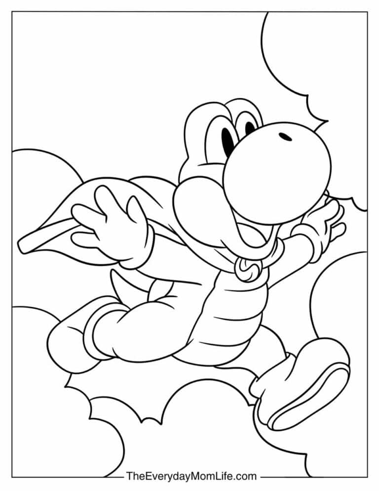 PDF Printable Yoshi Coloring Pages - The Everyday Mom Life