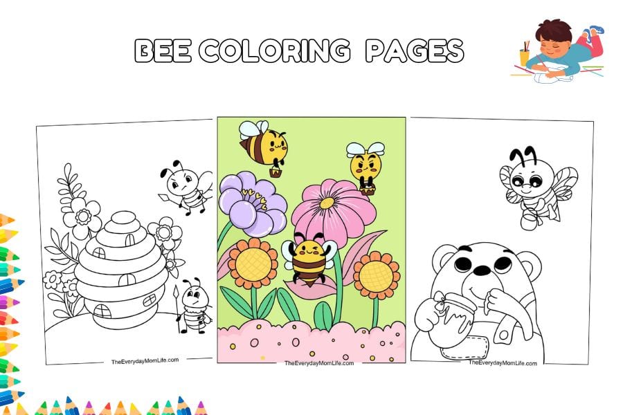 bee coloring pages