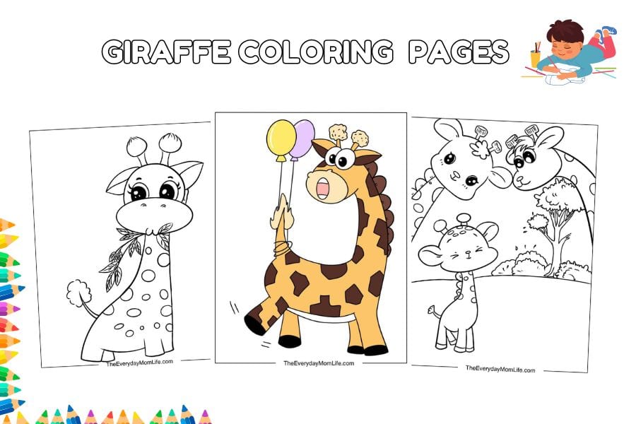 giraffe coloring pages