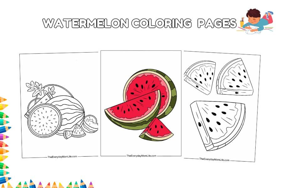 watermelon coloring pages